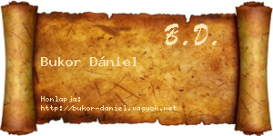 Bukor Dániel névjegykártya